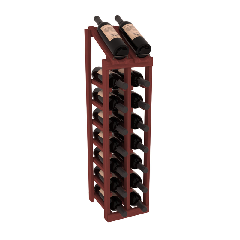 InstaCellar - 2 Column, 8R Display Top Rack in Grand Mahogany Cherry stained without WineSafe™ Satin Sealant