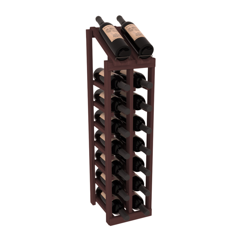 InstaCellar - 2 Column, 8R Display Top Rack in Grand Mahogany Walnut stained without WineSafe™ Satin Sealant