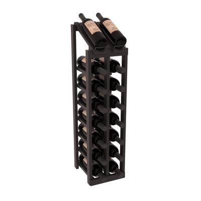InstaCellar - 2 Column, 8R Display Top Rack in Grand Mahogany Black stained with WineSafe™ Satin Sealant