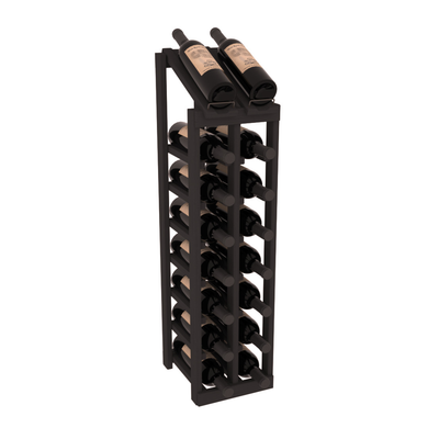 InstaCellar - 2 Column, 8R Display Top Rack in Pine Black stained without WineSafe™ Satin Sealant