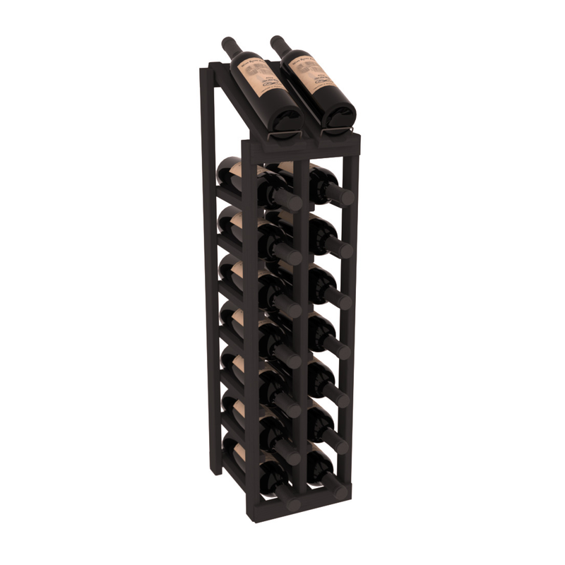 InstaCellar - 2 Column, 8R Display Top Rack in Pine Black stained without WineSafe™ Satin Sealant
