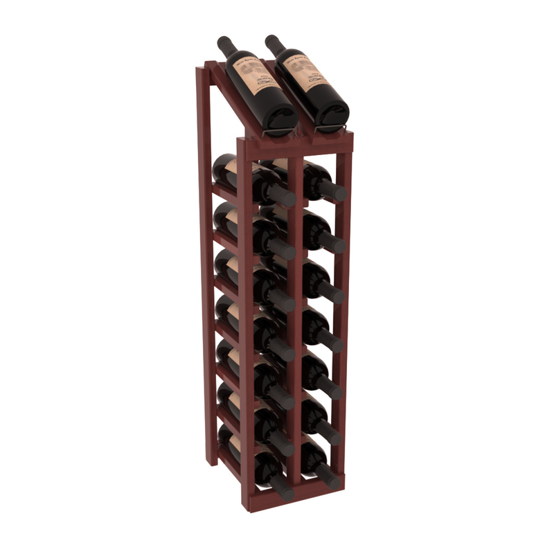 InstaCellar - 2 Column, 8R Display Top Rack in Redwood Cherry stained with WineSafe™ Satin Sealant