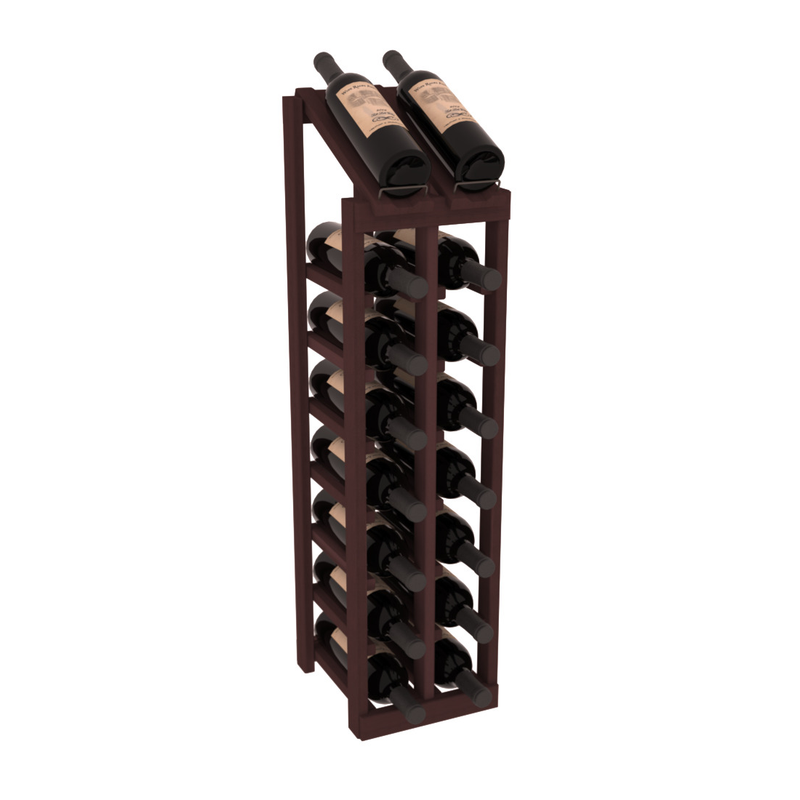 InstaCellar - 2 Column, 8R Display Top Rack in Redwood Walnut stained without WineSafe™ Satin Sealant