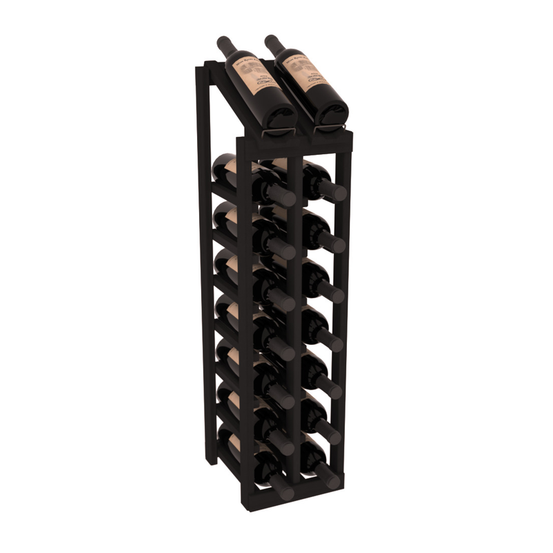 InstaCellar - 2 Column, 8R Display Top Rack in Redwood Black stained without WineSafe™ Satin Sealant