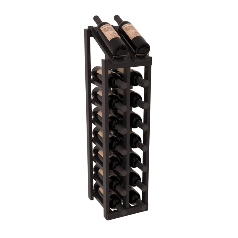 InstaCellar - 2 Column, 8R Display Top Rack in Redwood Black stained with WineSafe™ Satin Sealant