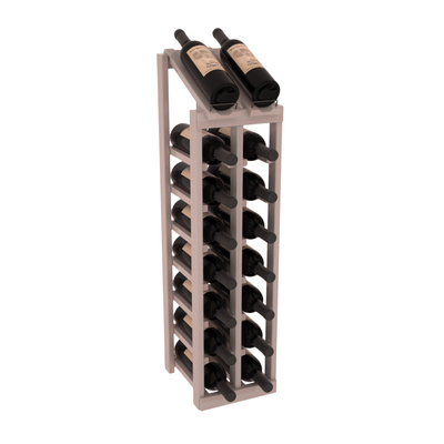 InstaCellar - 2 Column, 8R Display Top Rack in Redwood Greywash stained with WineSafe™ Satin Sealant