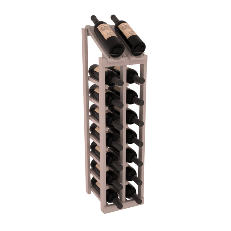 InstaCellar - 2 Column, 8R Display Top Rack in Redwood Greywash stained with WineSafe™ Satin Sealant