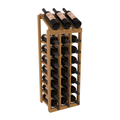 InstaCellar - 3 Column, 8R Display Top Rack in Grand Mahogany Oak stained with WineSafe™ Satin Sealant