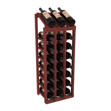 InstaCellar - 3 Column, 8R Display Top Rack in Grand Mahogany Cherry stained without WineSafe™ Satin Sealant