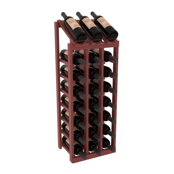 InstaCellar - 3 Column, 8R Display Top Rack in Grand Mahogany Cherry stained with WineSafe™ Satin Sealant