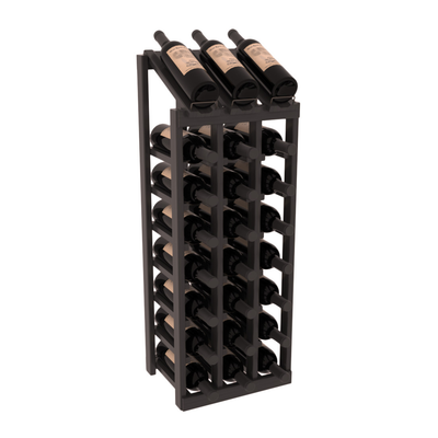 InstaCellar - 3 Column, 8R Display Top Rack in Grand Mahogany Black stained with WineSafe™ Satin Sealant