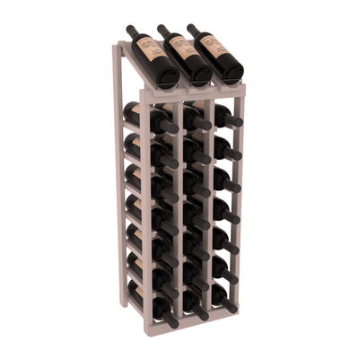 InstaCellar - 3 Column, 8R Display Top Rack in Grand Mahogany Greywash stained with WineSafe™ Satin Sealant