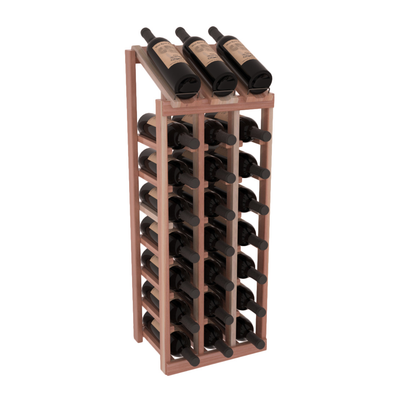 InstaCellar - 3 Column, 8R Display Top Rack in Redwood Unstained with WineSafe™ Satin Sealant