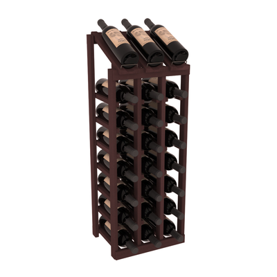 InstaCellar - 3 Column, 8R Display Top Rack in Redwood Walnut stained without WineSafe™ Satin Sealant