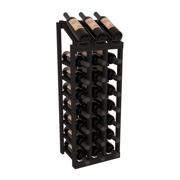 InstaCellar - 3 Column, 8R Display Top Rack in Redwood Black stained without WineSafe™ Satin Sealant