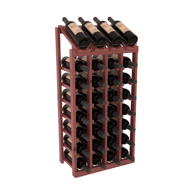 InstaCellar - 4 Column, 8R Display Top Rack in Alder Cherry stained with WineSafe™ Satin Sealant