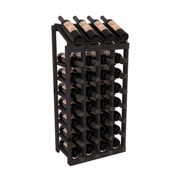 InstaCellar - 4 Column, 8R Display Top Rack in Alder Black stained without WineSafe™ Satin Sealant