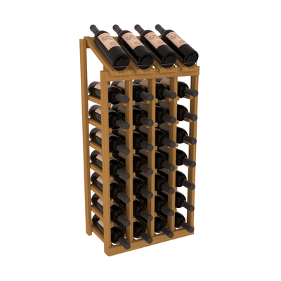 InstaCellar - 4 Column, 8R Display Top Rack in Grand Mahogany Oak stained without WineSafe™ Satin Sealant