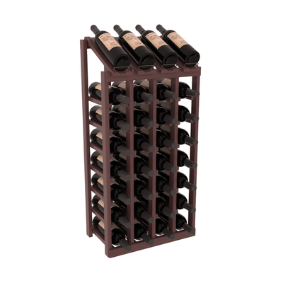 InstaCellar - 4 Column, 8R Display Top Rack in Grand Mahogany Walnut stained with WineSafe™ Satin Sealant