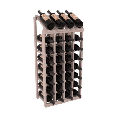 InstaCellar - 4 Column, 8R Display Top Rack in Grand Mahogany Greywash stained with WineSafe™ Satin Sealant