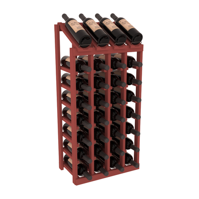 InstaCellar - 4 Column, 8R Display Top Rack in Pine Cherry stained without WineSafe™ Satin Sealant