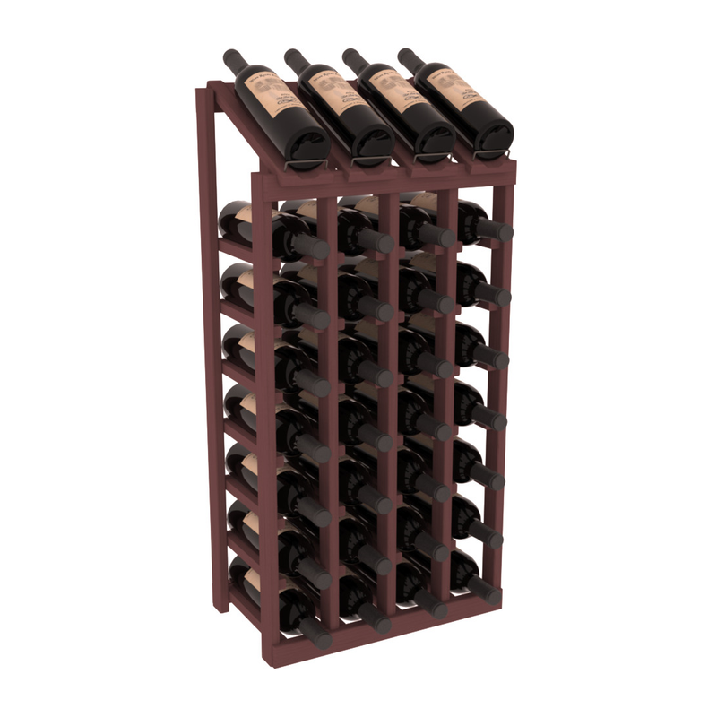 InstaCellar - 4 Column, 8R Display Top Rack in Pine Walnut stained without WineSafe™ Satin Sealant