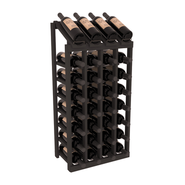 InstaCellar - 4 Column, 8R Display Top Rack in Pine Black stained without WineSafe™ Satin Sealant