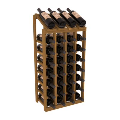 InstaCellar - 4 Column, 8R Display Top Rack in Redwood Oak stained without WineSafe™ Satin Sealant