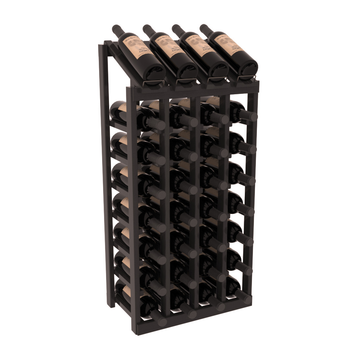InstaCellar - 4 Column, 8R Display Top Rack in Redwood Black stained with WineSafe™ Satin Sealant