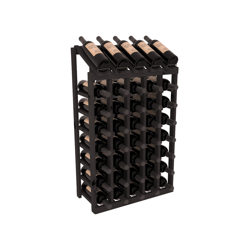 InstaCellar - 5 Column, 8R Display Top Rack in Alder Black stained without WineSafe™ Satin Sealant