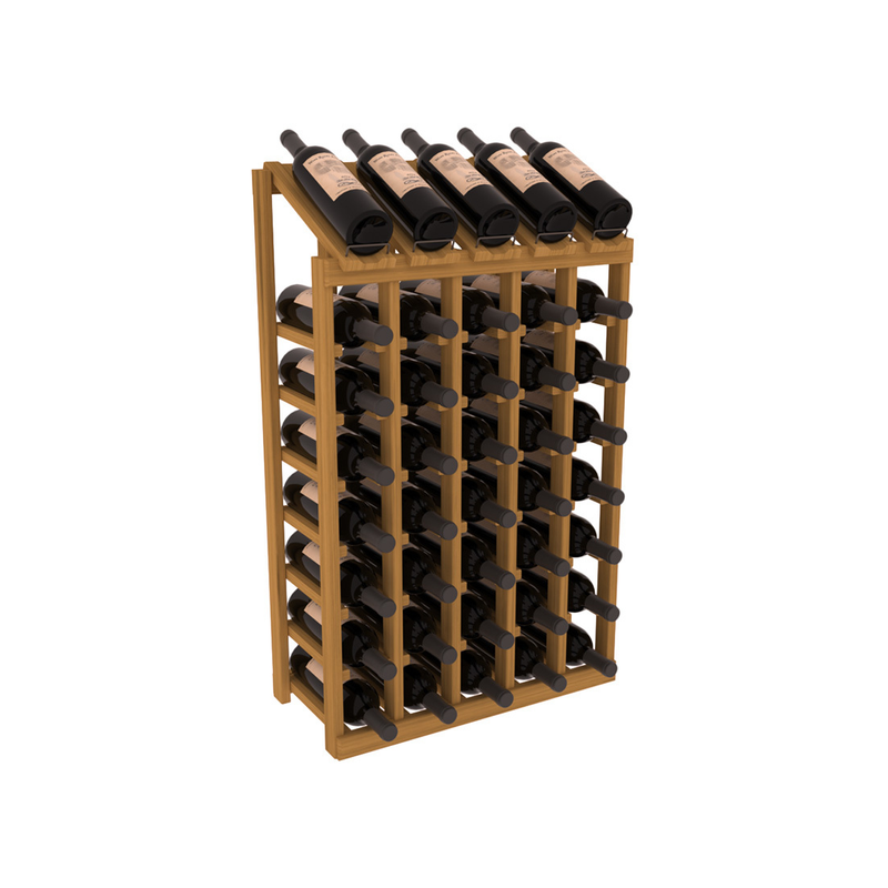InstaCellar - 5 Column, 8R Display Top Rack in Grand Mahogany Oak stained without WineSafe™ Satin Sealant