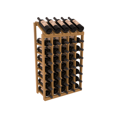 InstaCellar - 5 Column, 8R Display Top Rack in Grand Mahogany Oak stained with WineSafe™ Satin Sealant