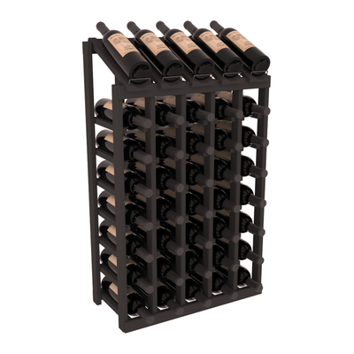 InstaCellar - 5 Column, 8R Display Top Rack in Pine Black stained without WineSafe™ Satin Sealant