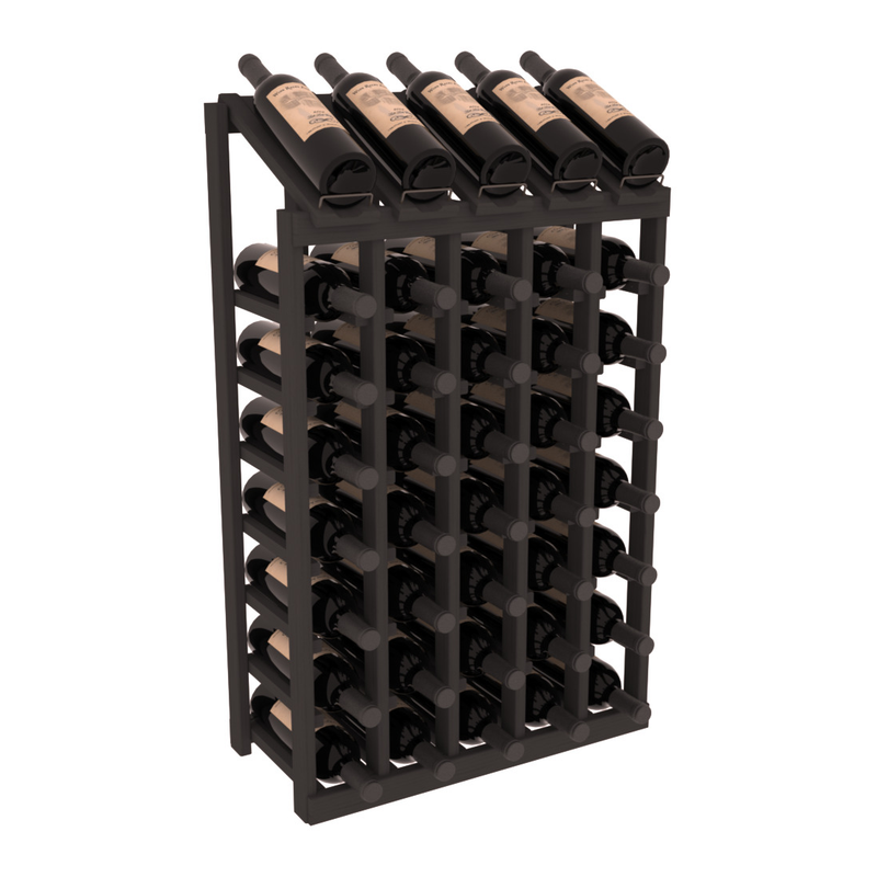 InstaCellar - 5 Column, 8R Display Top Rack in Pine Black stained without WineSafe™ Satin Sealant