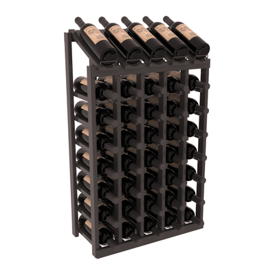 InstaCellar - 5 Column, 8R Display Top Rack in Pine Black stained with WineSafe™ Satin Sealant
