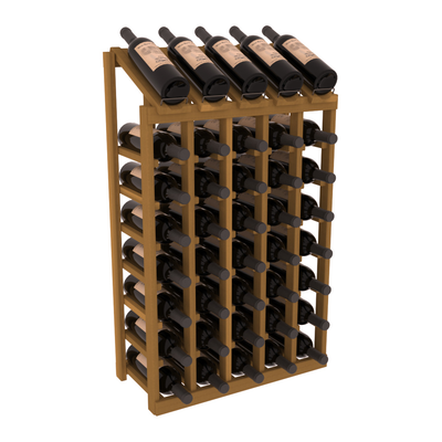 InstaCellar - 5 Column, 8R Display Top Rack in Redwood Oak stained without WineSafe™ Satin Sealant