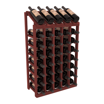 InstaCellar - 5 Column, 8R Display Top Rack in Redwood Cherry stained without WineSafe™ Satin Sealant