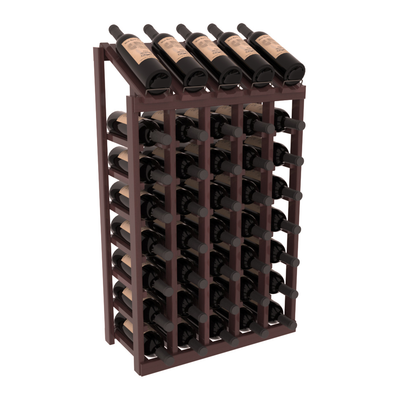 InstaCellar - 5 Column, 8R Display Top Rack in Redwood Walnut stained with WineSafe™ Satin Sealant