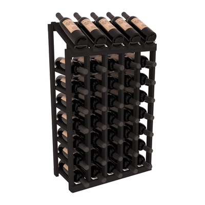 InstaCellar - 5 Column, 8R Display Top Rack in Redwood Black stained without WineSafe™ Satin Sealant