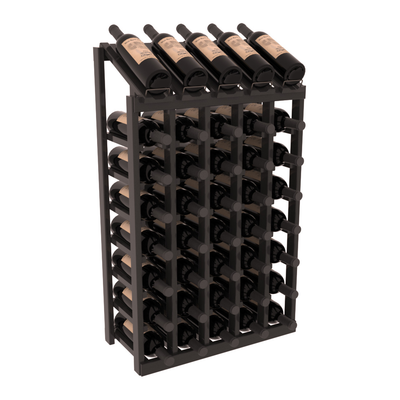 InstaCellar - 5 Column, 8R Display Top Rack in Redwood Black stained with WineSafe™ Satin Sealant
