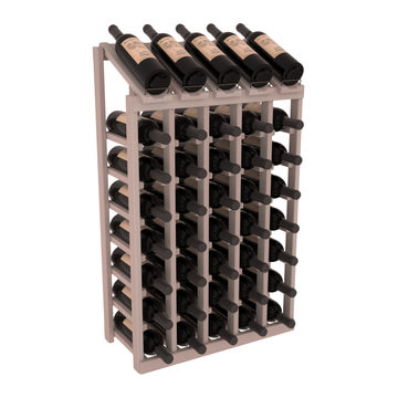 InstaCellar - 5 Column, 8R Display Top Rack in Redwood Greywash stained without WineSafe™ Satin Sealant