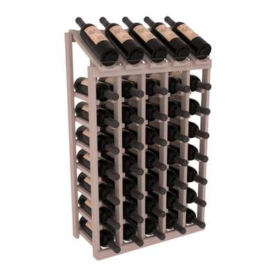 InstaCellar - 5 Column, 8R Display Top Rack in Redwood Greywash stained without WineSafe™ Satin Sealant