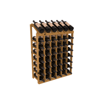 InstaCellar - 6 Column, 8R Display Top Rack in Alder Oak stained without WineSafe™ Satin Sealant