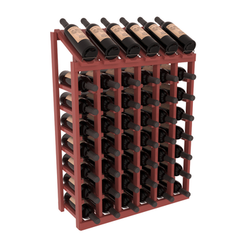 InstaCellar - 6 Column, 8R Display Top Rack in Pine Cherry stained with WineSafe™ Satin Sealant
