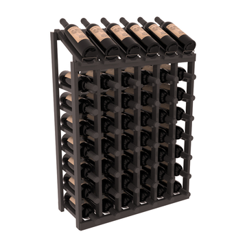 InstaCellar - 6 Column, 8R Display Top Rack in Pine Black stained with WineSafe™ Satin Sealant
