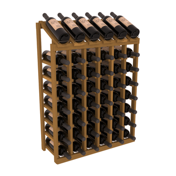 InstaCellar - 6 Column, 8R Display Top Rack in Redwood Oak stained without WineSafe™ Satin Sealant