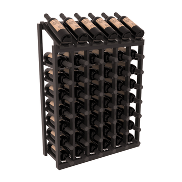 InstaCellar - 6 Column, 8R Display Top Rack in Redwood Black stained with WineSafe™ Satin Sealant