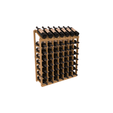 InstaCellar - 7 Column, 8R Display Top Rack in Alder Oak stained with WineSafe™ Satin Sealant