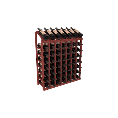 InstaCellar - 7 Column, 8R Display Top Rack in Alder Cherry stained without WineSafe™ Satin Sealant