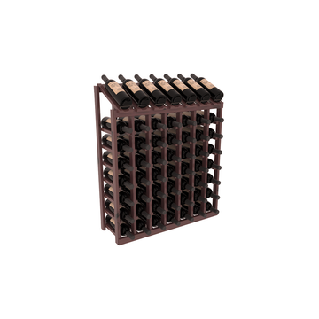 InstaCellar - 7 Column, 8R Display Top Rack in Alder Walnut stained with WineSafe™ Satin Sealant